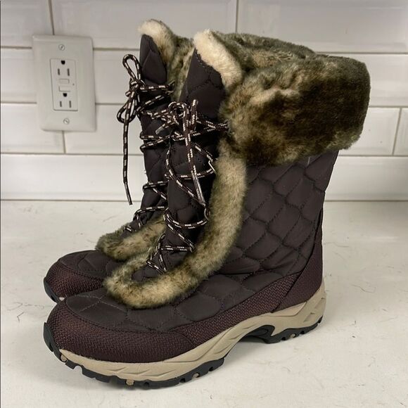 L.L. Bean Shoes - L. L. Bean Faux Fur Winter Snow Bootss Size 8.5 Brown